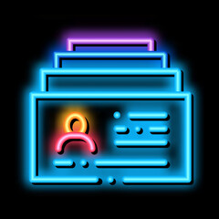 Aufkleber - Customer Database neon light sign vector. Glowing bright icon Customer Database sign. transparent symbol illustration