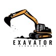 excavators logo icon design vector	
