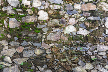 Wall Mural - Texture of different stones, background in natural colors.