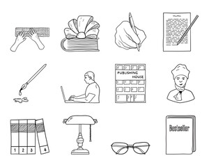 Writer Icon Set