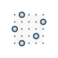 Fototapete - Neural connections and search for solutions color line icon. Artificial intelligence connect vector outline colorful sign.