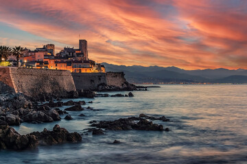 Wall Mural - The coastline on the French Riviera in Antibes