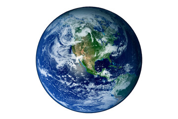 Wall Mural - planet earth isolated on white background. elements of this image were furnished by nasa.
