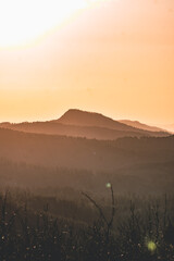 Poster - sunrise in the mountains in South Dakota 