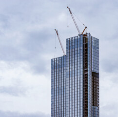 Wall Mural - View of the construction site of the new building.