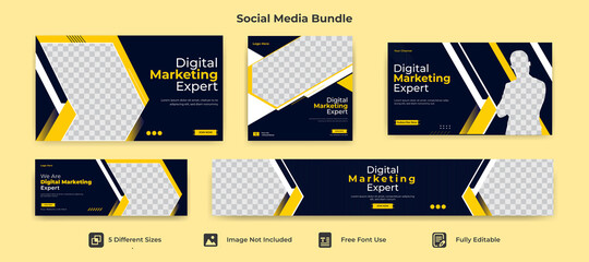 facebook cover banner template social media instagram post youtube cover thumbnail web banner identi