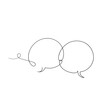© tyasdrawing - hand drawn bubble talk illustration in continuous line art style vector