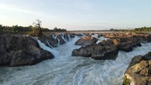 Khone Phapheng Waterfalls In Champasak, Laos