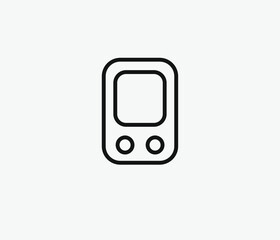 Poster - Phone vector icon. Editable stroke. Symbol in Line Art Style for Design, Presentation, Website or Apps Elements, Logo. Pixel vector graphics - Vector