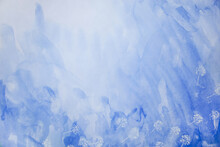 Blue Sky With Cloud Wallpaper. Hand Painted Background. Effortless Concept.