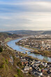 Evening view on the city Trier and the Mosel River in Germany