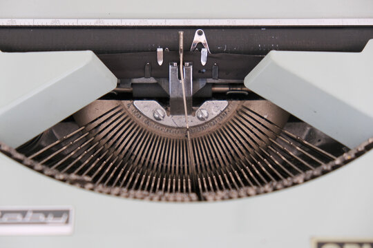 close up of vintage typewriter