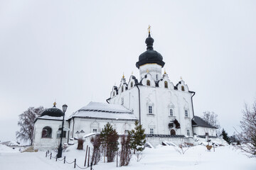 Wall Mural - Cathedral of Assumption of Blessed Virgin Mary in Uspensky (Assumption) Monastery. Built in 1561. Building is included in UNESCO heritage. Shot in village of Sviyazhsk, near Kazan, Russia