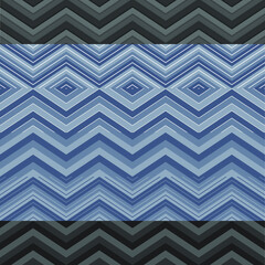 Poster - Zigzag. Modern seamless striped wallpaper for design. Color diagonal lines background vector. 