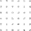 icon vector icon set such as: seasoning, beer, eggs, kidney, pharmacy tool, calcium, twig, bean, ramen, decoration, mortar and pestle line icon, equipment, jelly, fly agaric, cep, adzuki