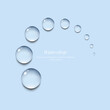 transparent water droplets , water drop object.