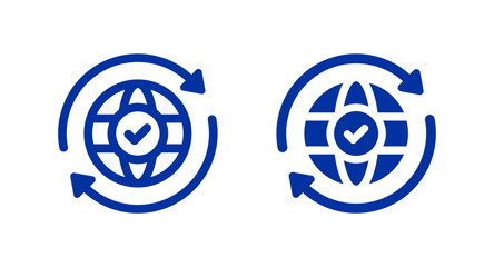 Aufkleber - Global solution icon vector illustration. 