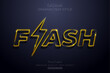 Flash Yellow Neon Editable Text Effect Font Style