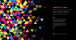 Abstract mosaic background from CMYK triangles