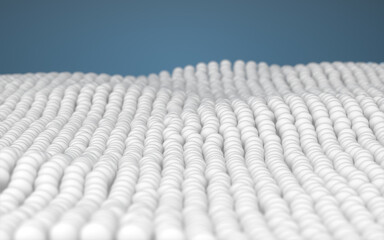 Sticker - Cell membrane with blue background, 3d rendering.