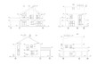 © Free_styler - Private house facade sections, detailed architectural technical drawing, vector blueprint
