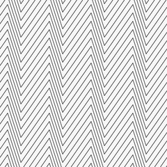 Poster - Zig Zag lines. Vector stripes pattern. Seamless black lines.