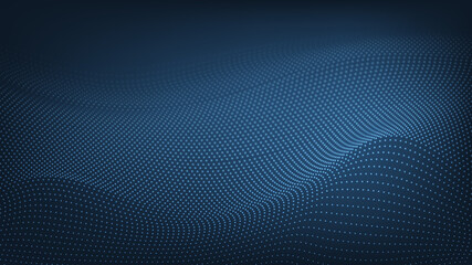 Poster - 3d Halftone Pattern Abstract blue dots vector stock illustration