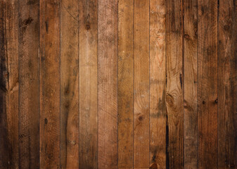 Wall Mural - old dark barn wood background texture. vintage weathered rough planks backdrop.