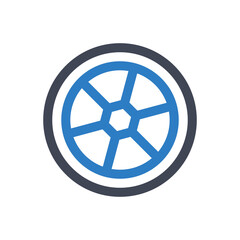 Canvas Print - Alloy wheel icon