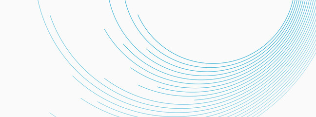 blue white minimal round lines abstract futuristic tech background. vector digital art banner design