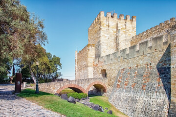 Sticker - Sao Jorge Castle in Lisbon City