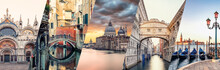 Venice City, Famous Landmarks Collage