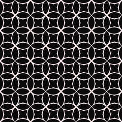 Aufkleber - Black geometric minimal ornament. Vector decorative four rays and circle pattern.