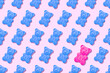Gummy bears. Seamless pattern.  Texture for fabric, wallpaper, decorative print