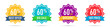 Set of different 60 off percentage promotion badges