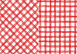 Watercolor red plaid picnic  fabric 