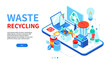 © Boyko.Pictures - Waste recycling - modern colorful isometric web banner