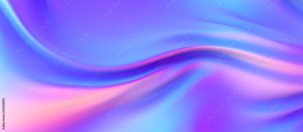 Iridescent chrome wavy gradient cloth fabric abstract background ...