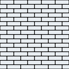 Poster - White bricks pattern. Seamless bricks make white wall. Vector.