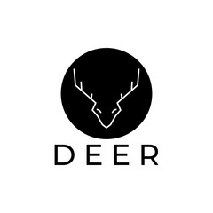 Wall Mural - deer logo badge vector illustration design