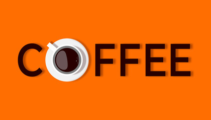 Coffee cup icon. Banner for use in a coffee shop. Coffee shop Logotype icon