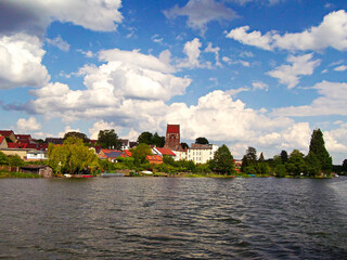 Wall Mural - Die historische Altstadt von Lychen am Stadtsee