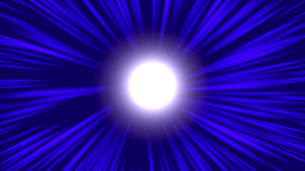Wall Mural - Vector illustration of faster than light (FTL) interstellar or intergalactic travel. Speed of light and hyperspace.