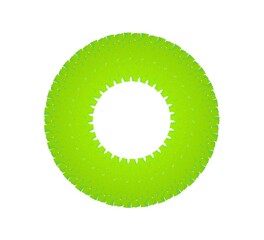 Poster - Abstract green circular pattern from planes. 3d rendering image.