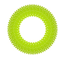 Poster - Abstract green circular pattern from planes. 3d rendering image.