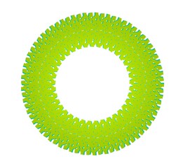 Poster - Abstract green circular pattern from planes. 3d rendering image.