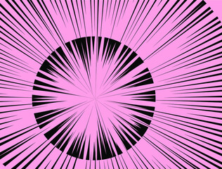 Poster - Speed line scene for manga comics or animation. Concept of explosion or fast motion effect.