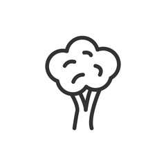 Poster - Outline design of broccoli icon.