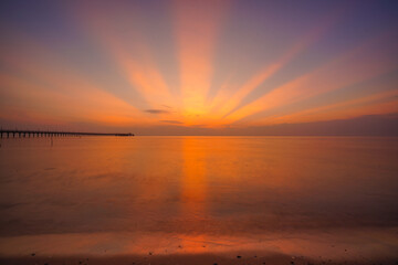 Wall Mural - sunrise over the sea