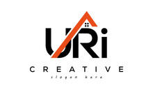 Initial URI Letters Real Estate Construction Logo Vector